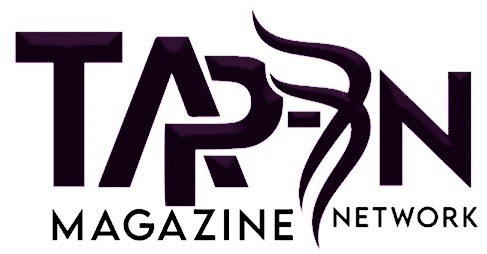 TARN Magazine Network logo: Dark purple text, stylized