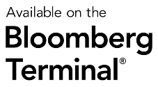 Available on the Bloomberg Terminal logo in black text on white background