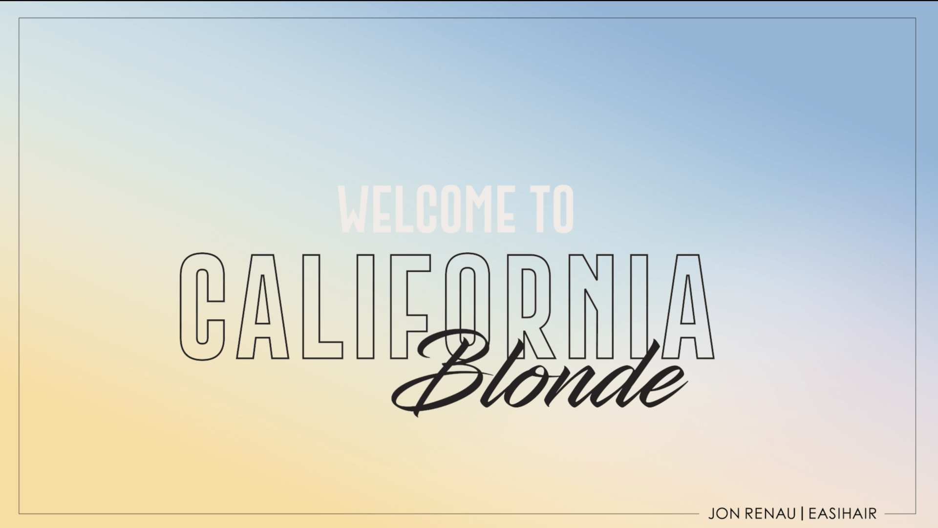JON RENAU WIGS -CALI BLONDES - Director/Editor: Josh Knoff