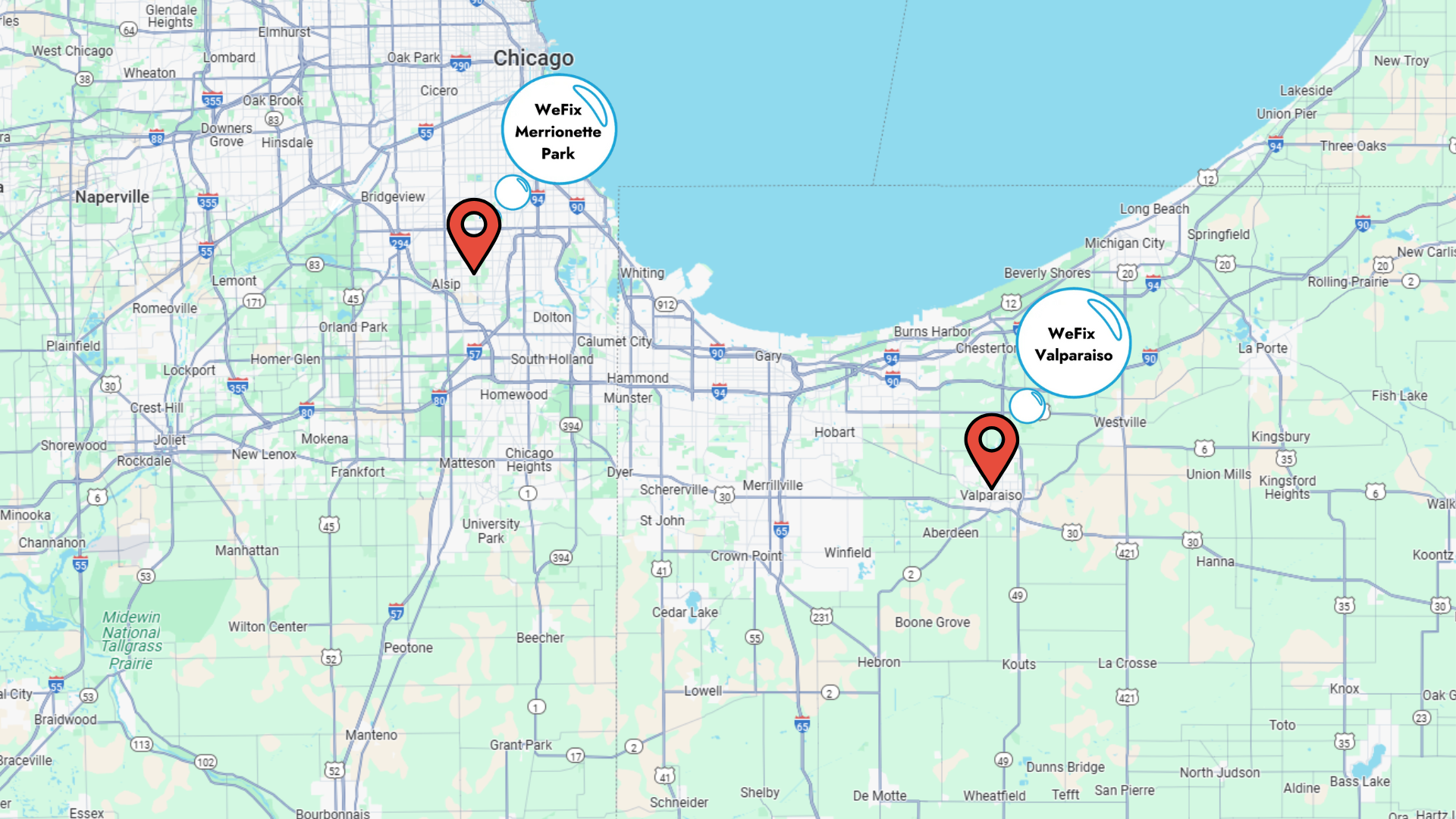 We Fix Phones & Tablets business location map