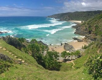 A View of A Beach from The Top of A Hill — Instyle Kitchens & Coatings in Byron Bay, NSW