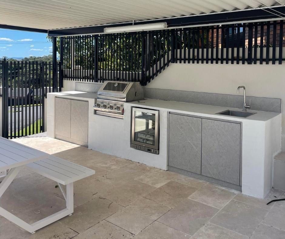 Outdoor Kitchen  with Barbeque Renovation — Instyle Kitchens & Coatings in Ballina, NSW