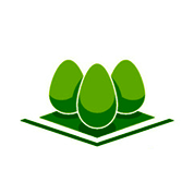 Round green lawns icon