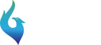 A blue and green flame with a bird on it.