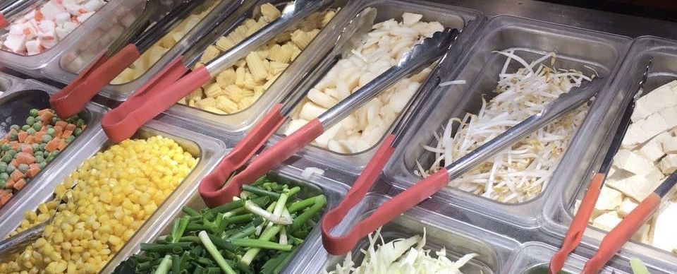 Selection at local buffet in West Des Moines, IA