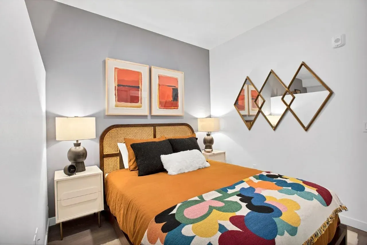 Bedroom at Amara in Portland, OR.