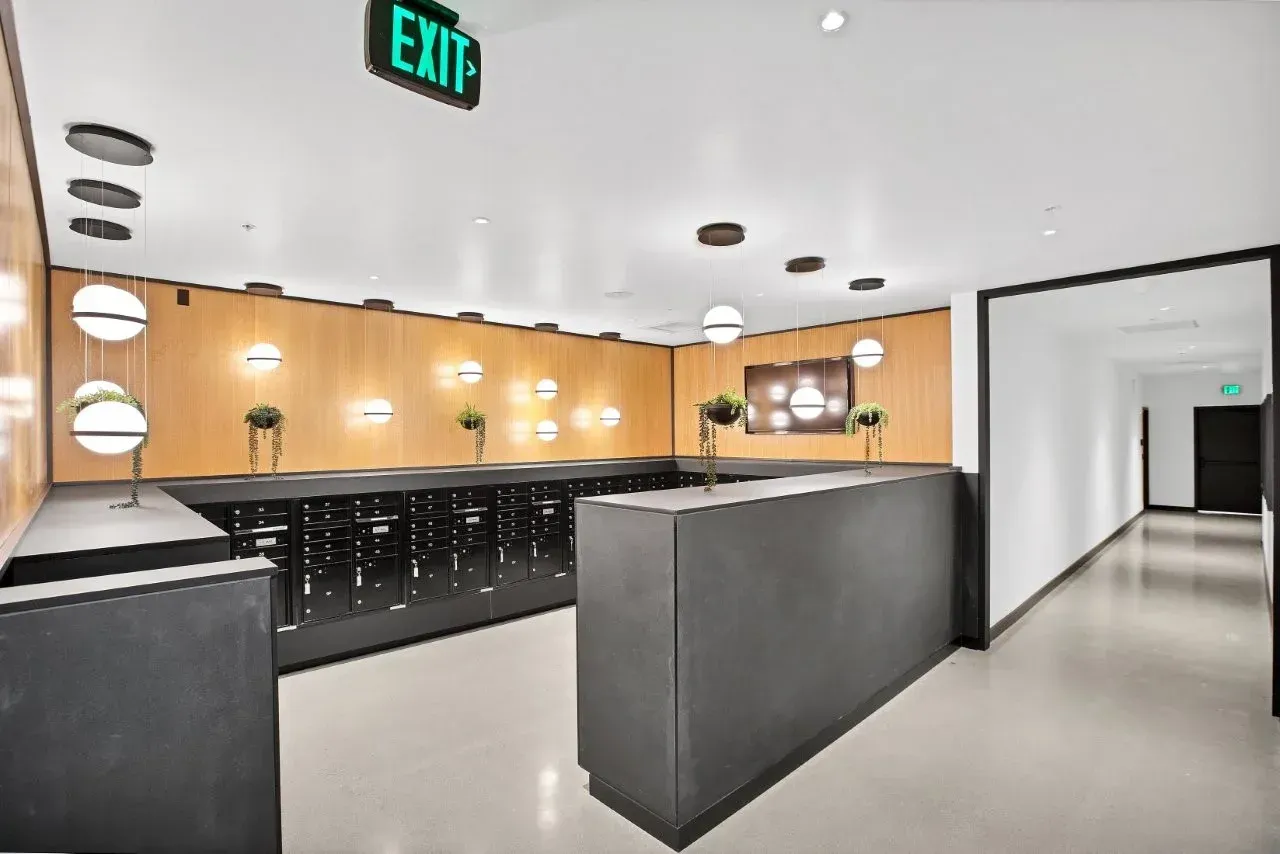 Mail room at Amara in Portland, OR.