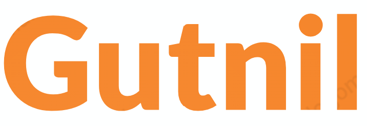 The word gutnil is written in orange on a white background