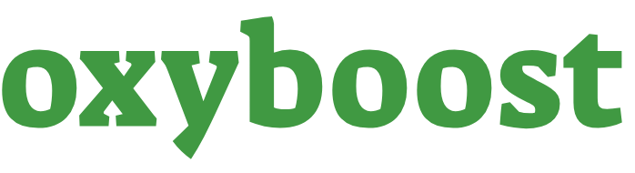 The word oxyboost is written in green on a white background.