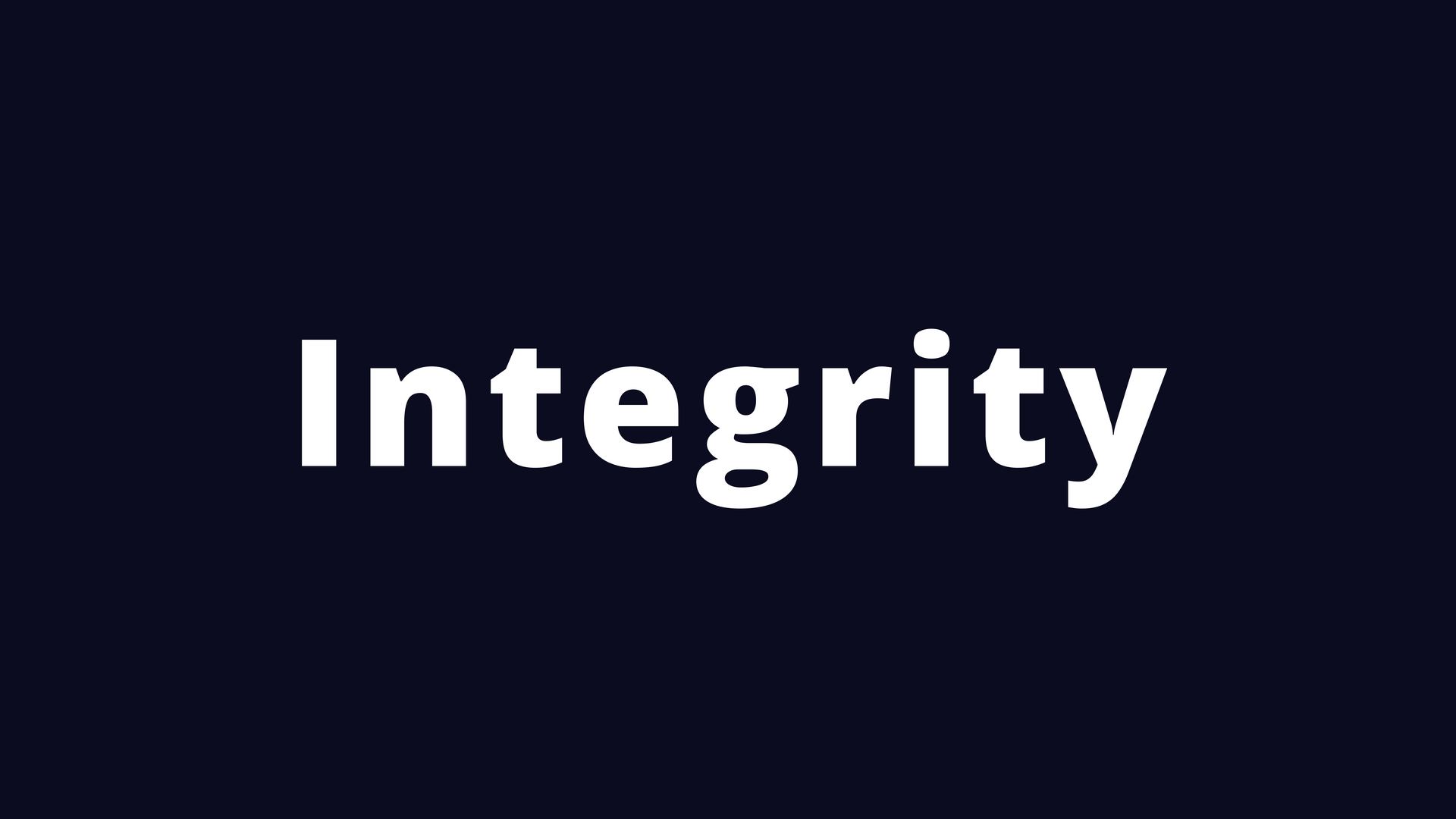Honesty and Integrity
