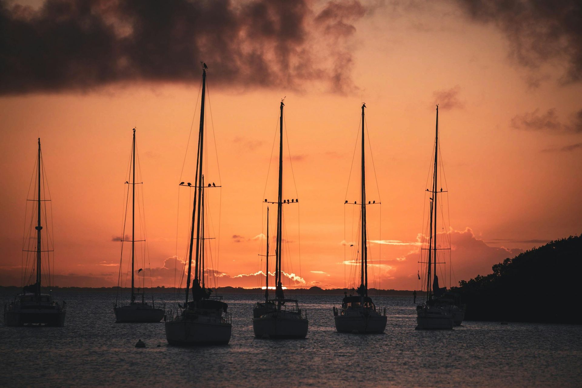 floating anchor boat, gentle morning