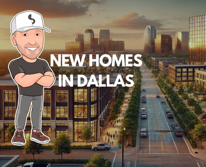 A newly constructed, modern single-family home in a Dallas suburb