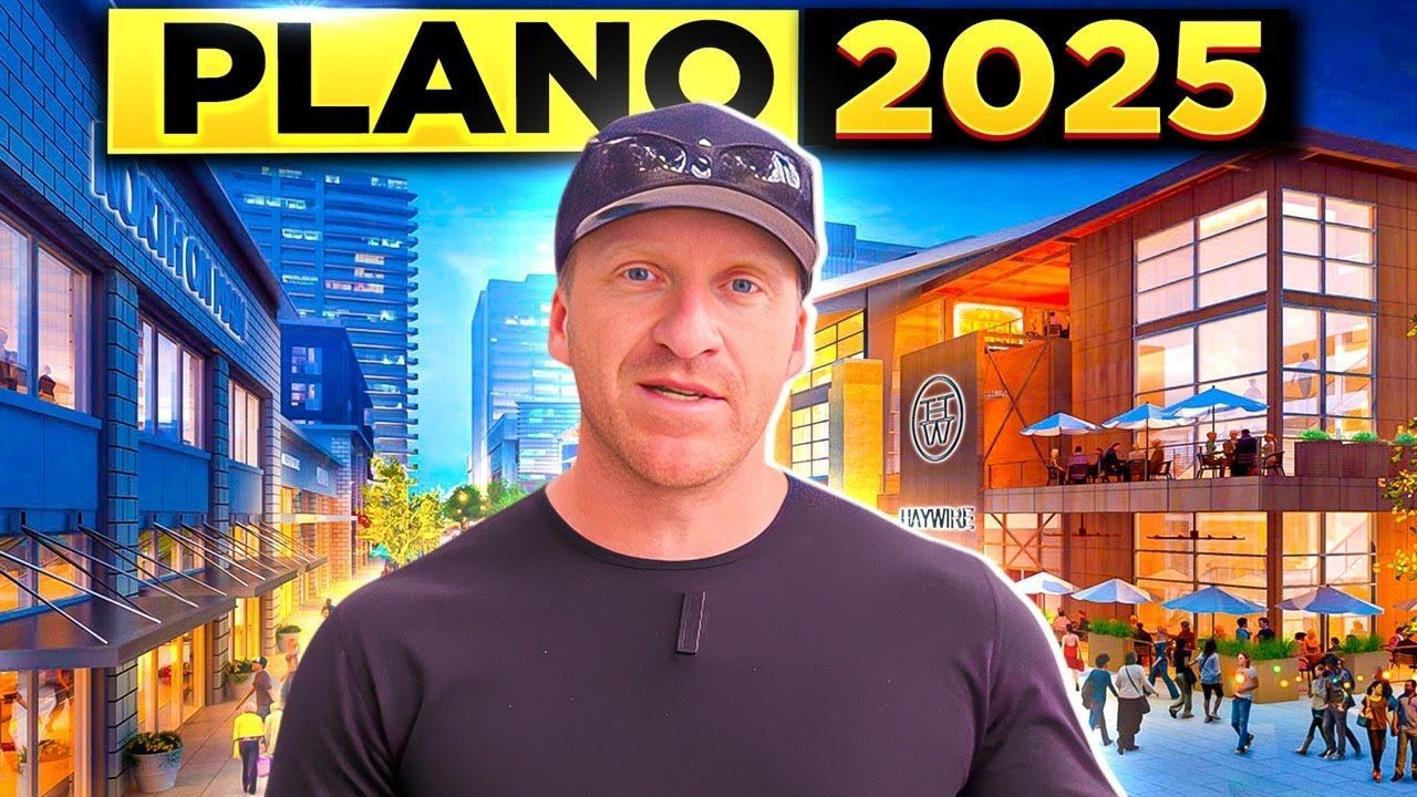Shops, parks, and suburban neighborhoods in Plano, TX