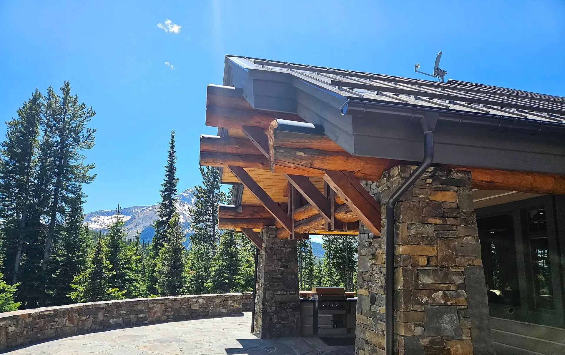 Beautiful boulder gutters