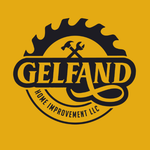 Gelfand Home Improvement LLC logo in black and gold with saw blade and crossed tools