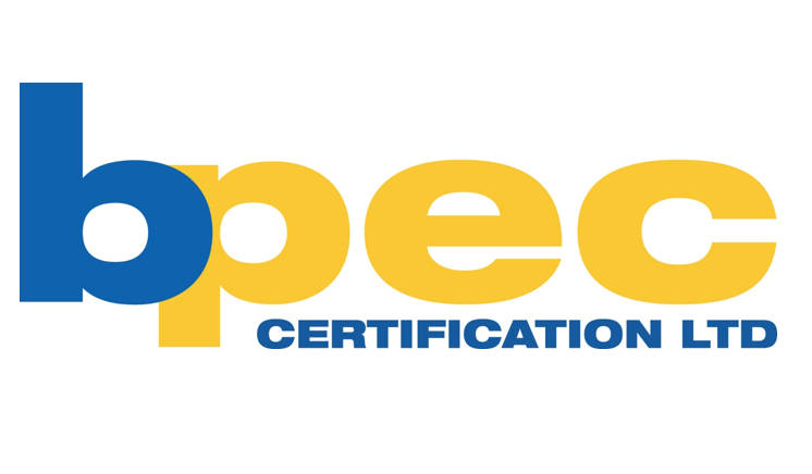 Logo for BPEC Certification Ltd. with blue 