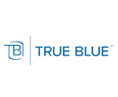 The true blue logo is blue and white on a white background.