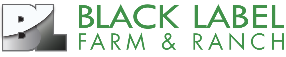 A black and white logo for black label commercial group