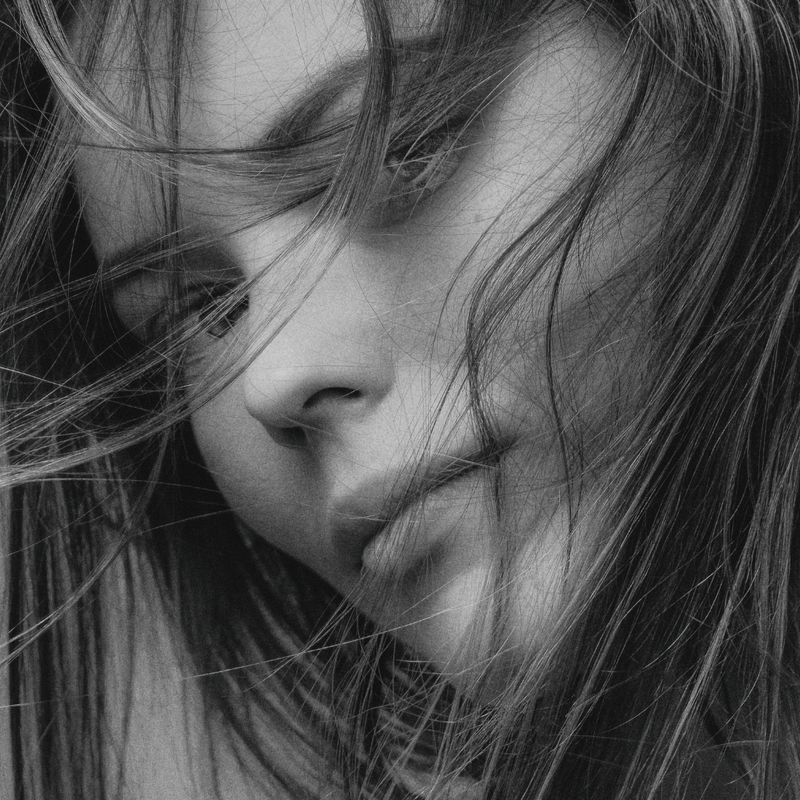 image of woman's face and beautiful hair