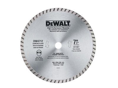 A dewalt circular saw blade on a white background