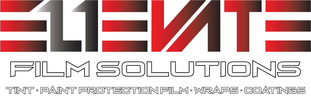Logo for Elevate Film Solutions, featuring red and black text, and the words "Film Solutions".