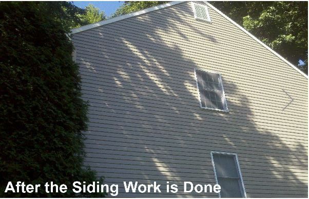 a picture of a house after the siding work is done