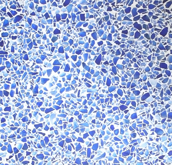 Blue and white Mosaic tiles