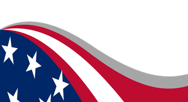 American flag wave with stars and stripes.