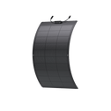 Flexible, curved solar panel; dark gray; for outdoor use.