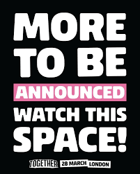 Announcement poster reading “More to Be Announced. Watch This Space!” in white and pink on black background