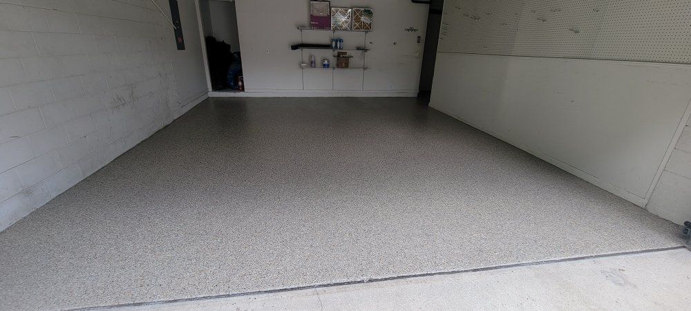 Newly installed epoxy floor