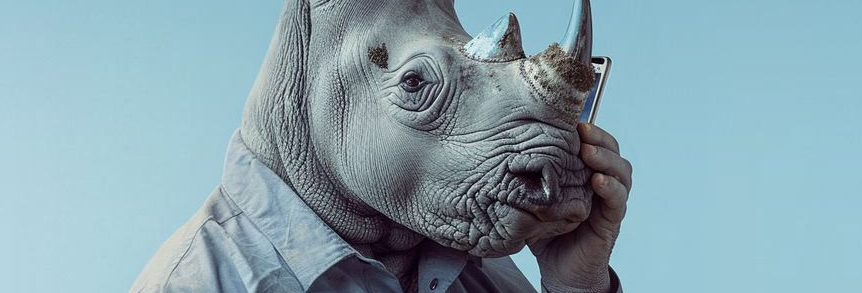 A man with a tiger head is wearing a jacket.