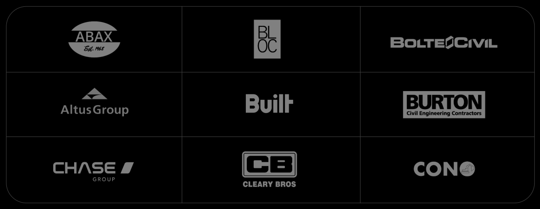 A list of logos including chase built and burton