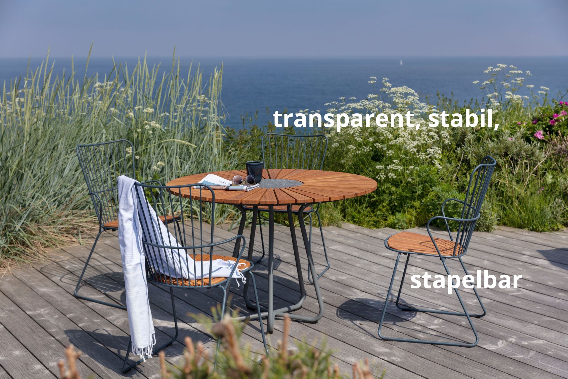#transparente Gartenmöbel, # stabil & stapelbar, #Houe-paon, #steinhauer.top