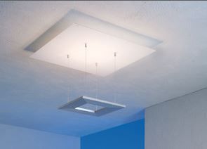 #Deckenleuchte #ZEN, 
#blendfrei, 60x60x37 cm, 5200lm, #dimmbar, #RA90, 
#Baldachin 60x60 cm, Glas weiss, 
#Lichtebene 32 x 32 cm, vergoldet,
# Escale, #Ausstellungsmodell, #Steinhauer.top, #Sonderpreis 999,- €