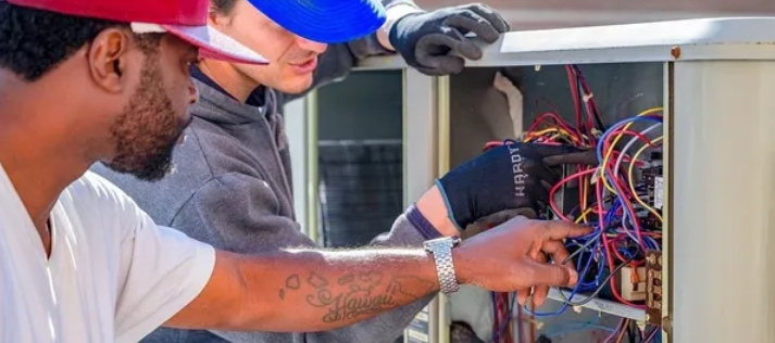 Electrical wiring system inspection and maintenance at a residential area.