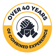 A logo that says over 40 years of combined experience
