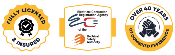 Three logos that say fully licensed and insured