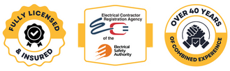 Three logos that say fully licensed and insured