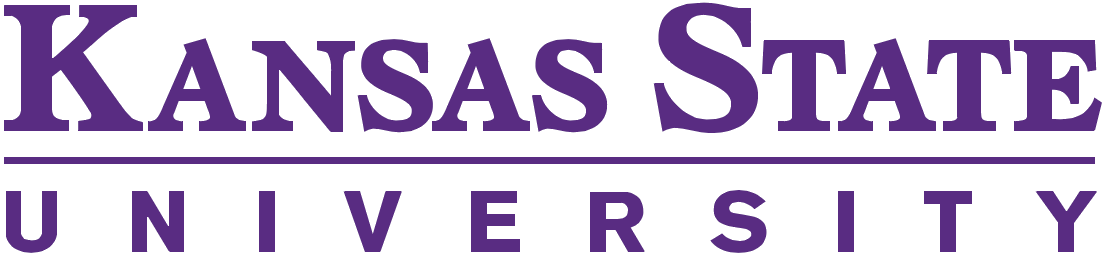 Kansas State University logo, purple text on white background.