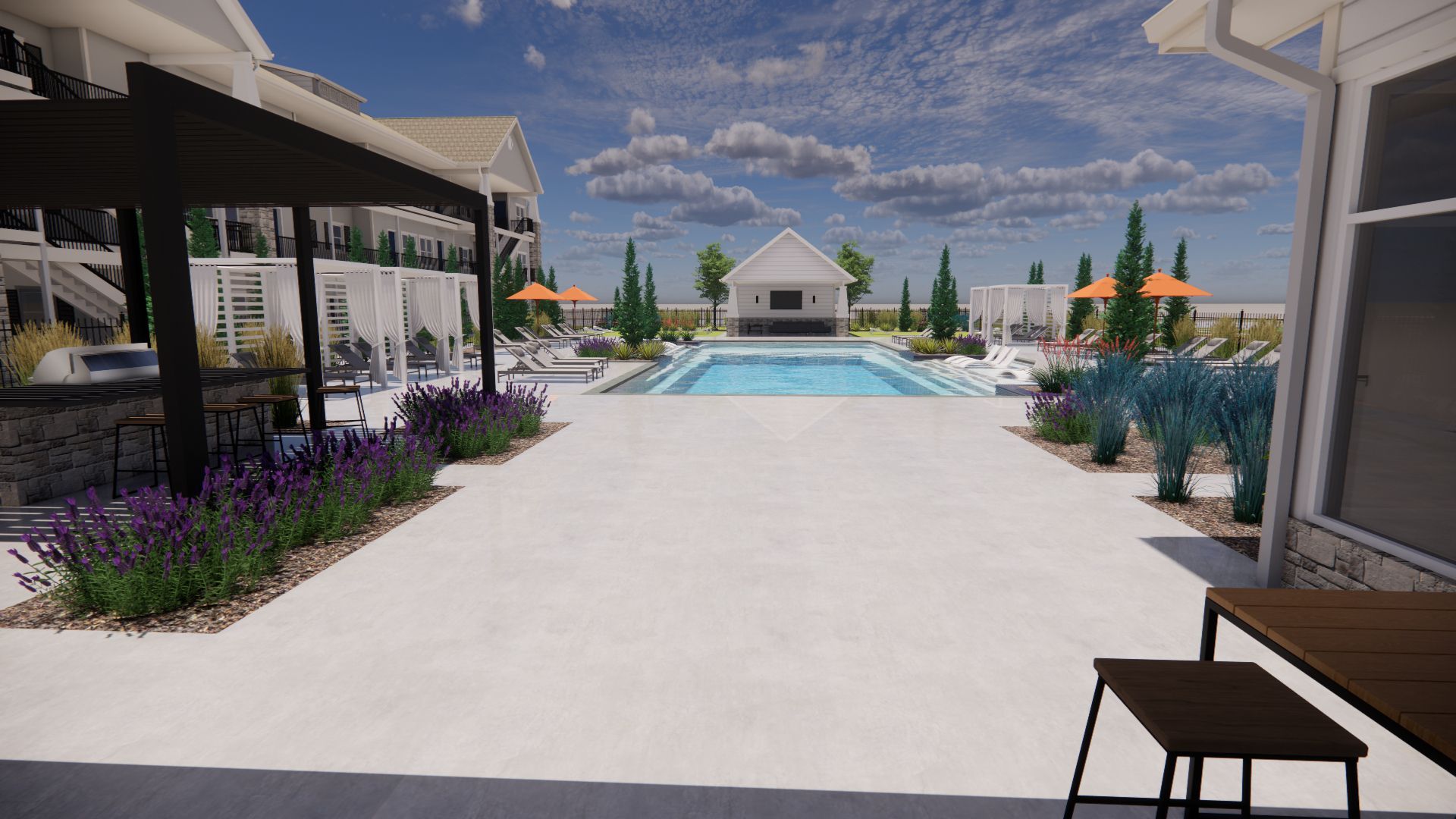 Shaded Area by Pool Rendering