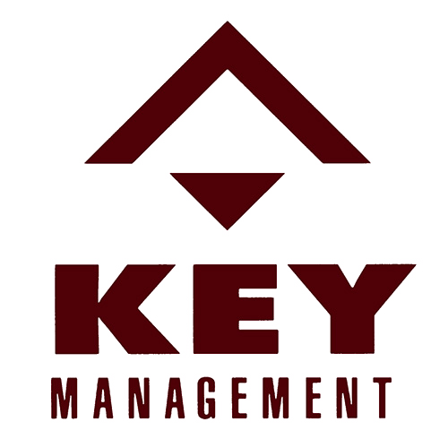 A key management logo with a triangle in the middle