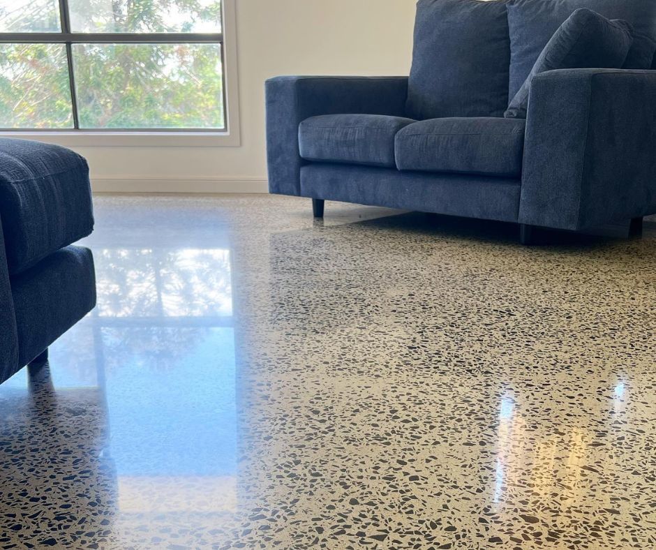 Stunning polished concrete floors done by Coulson's Concrete Finishes