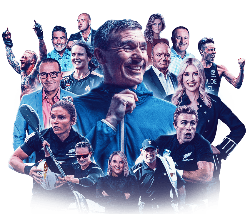 New Zealand sports stars, celebrities, politicians and every day kiwis interviewed by Dom Harvey