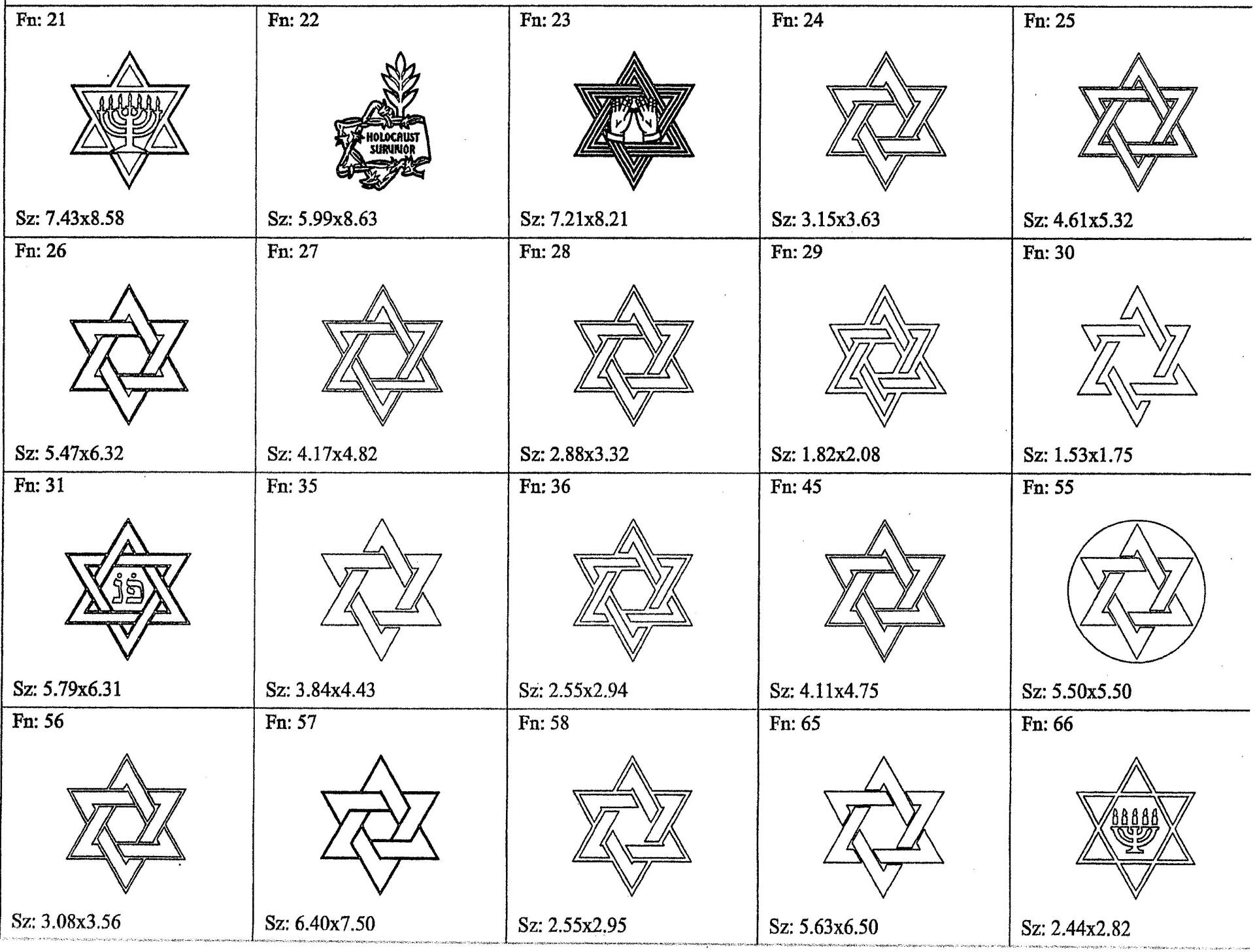 there are many different types of jewish star symbols