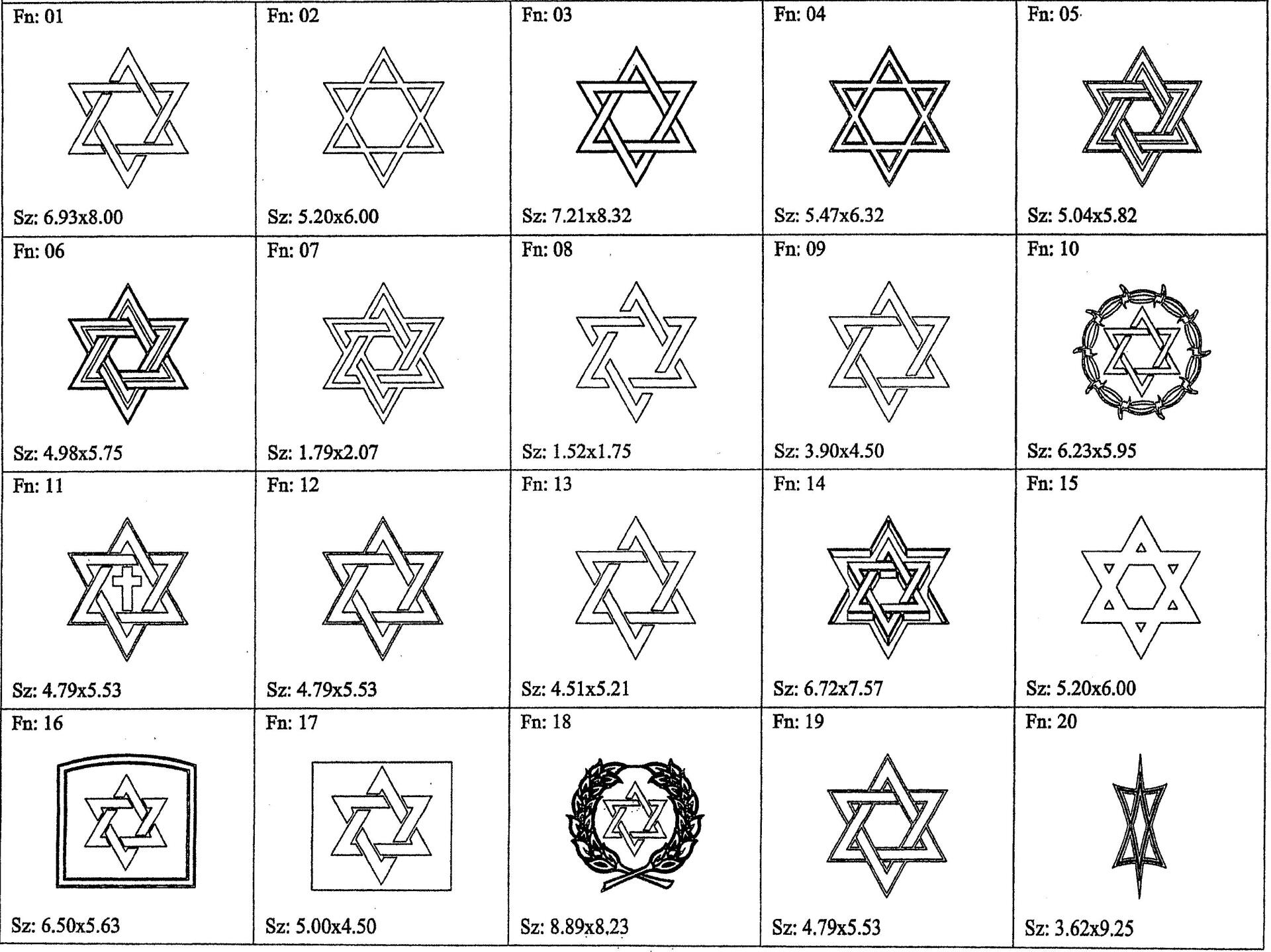 a black and white drawing of a star of david