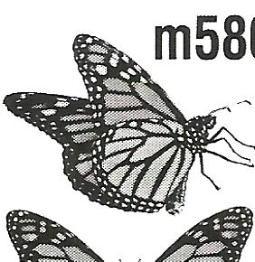 a black and white drawing of three butterflies on a white background .