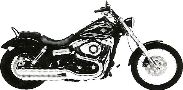 a black and white drawing of a harley davidson motorcycle