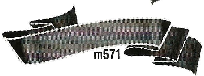 a black ribbon with the letters m571 on it