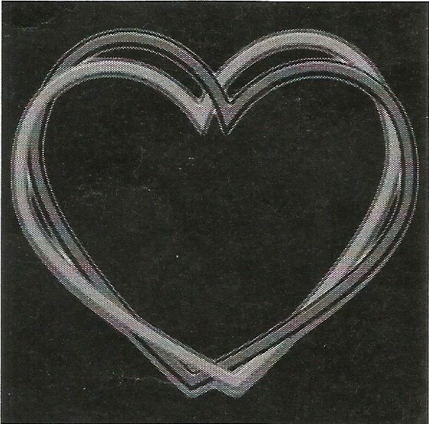 a drawing of a heart on a black background